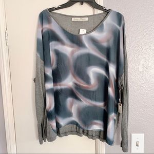 NEW Graham & Spencer gray top Large /L